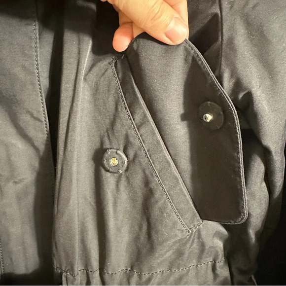 Talbots black jacket/windbreaker, size M, fully lined, snap closures, spring - Picture 7 of 14